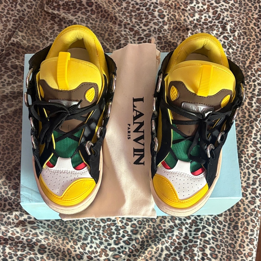 Lanvin Yellow and Green Sneakers